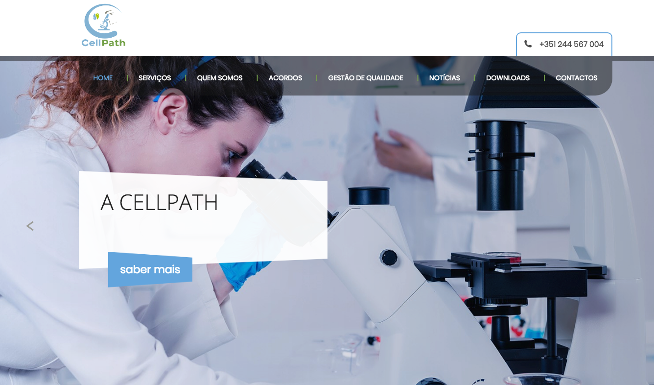 Novo website Cellpath 